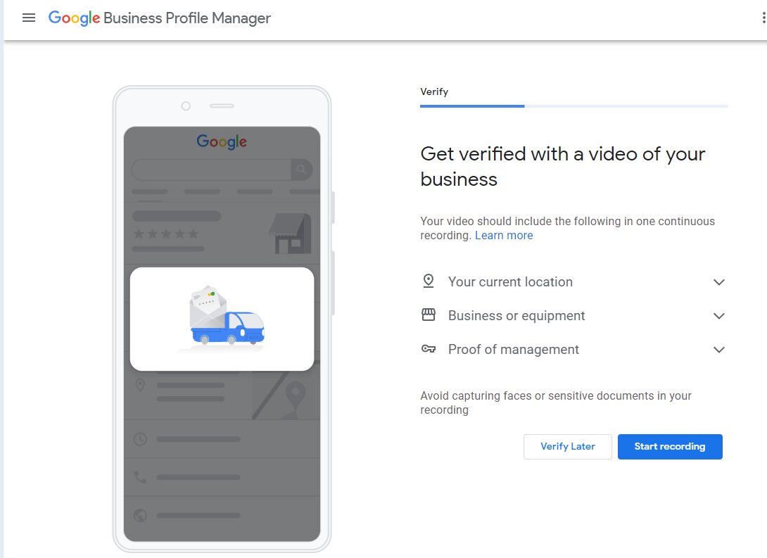 video verification google business profile